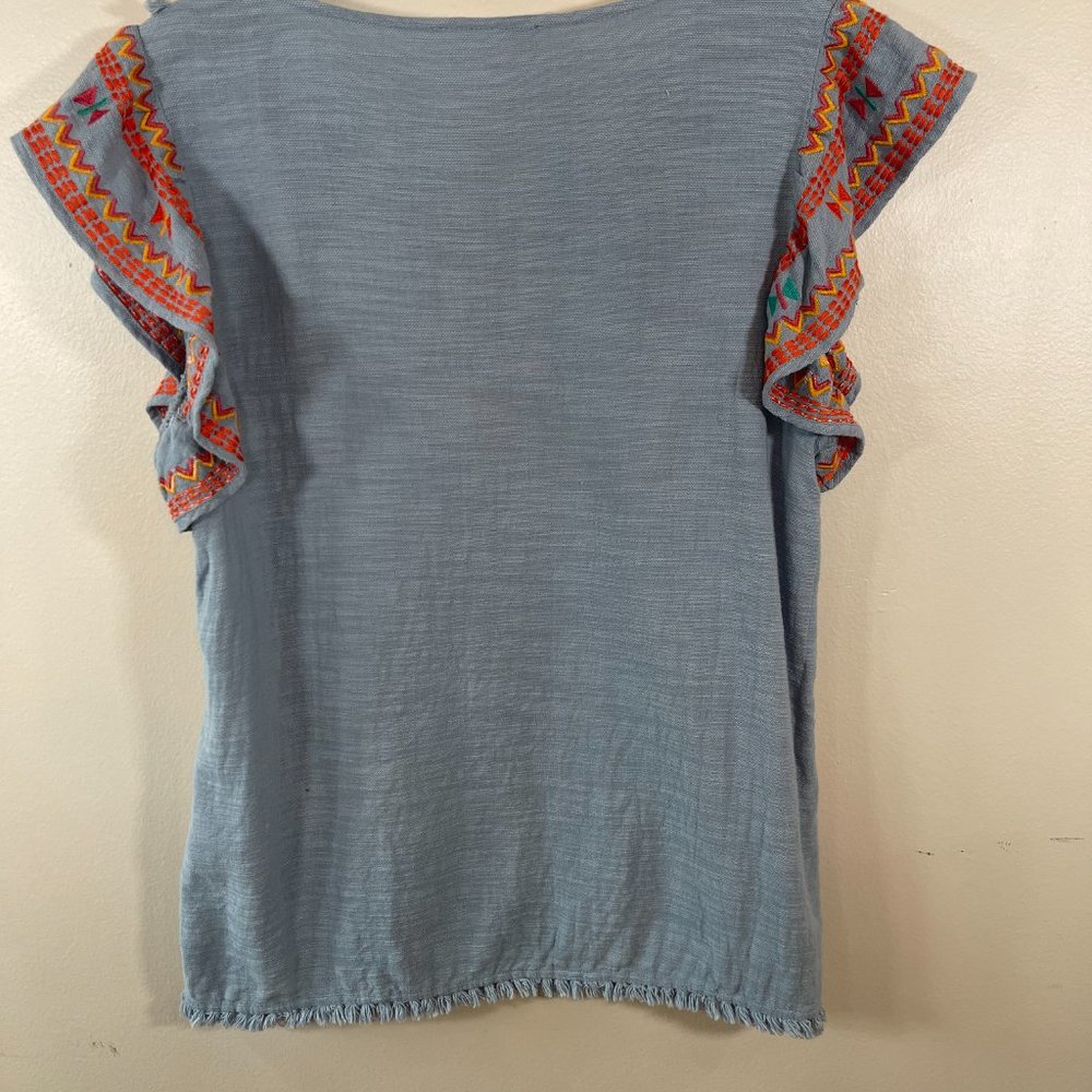 THML Sleeveless Blouse with Ruffle Cap Sleeve - Picture 4 of 5